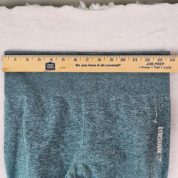 Teal Ombre Yoga Leggings Gymshark Womens Large Athletic Gym Pull On Stretch - Picture 10 of 13
